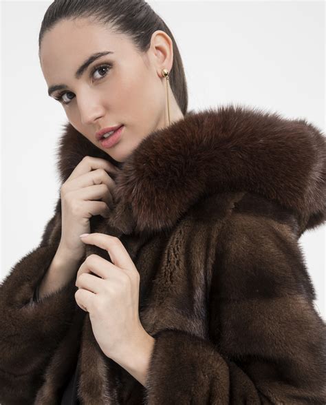 Abrigo piel vison marron talla m PenalbaWeb.com
