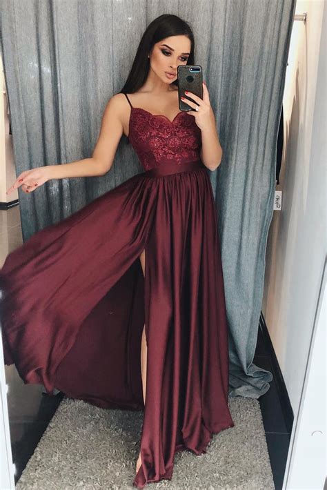 Burgundy prom dress PenalbaWeb.com