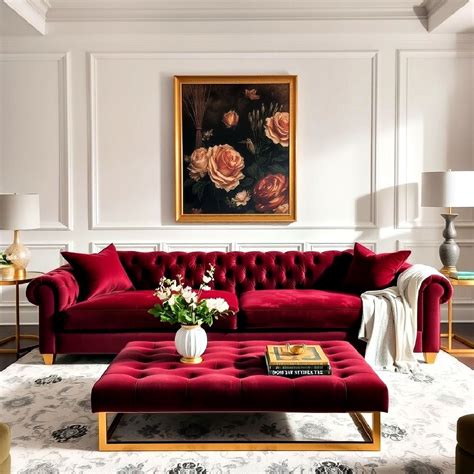 Burgundy sofa PenalbaWeb.com