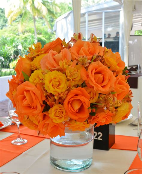 Centro mesa naranja PenalbaWeb.com