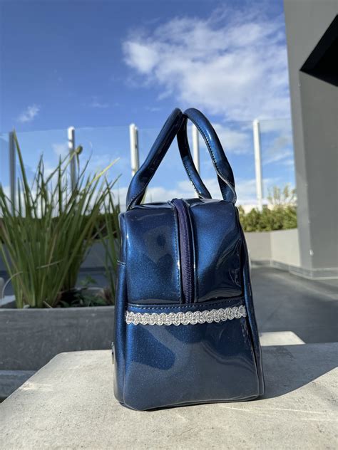 Charol azul bolso mano PenalbaWeb.com