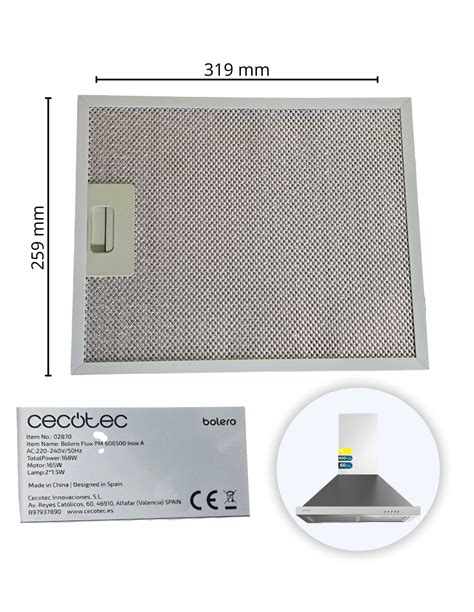 Filtro campana inox PenalbaWeb.com