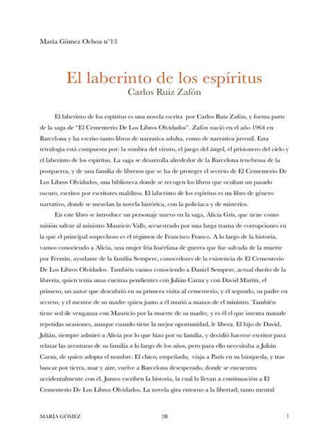El laberinto de los espiritus PenalbaWeb.com