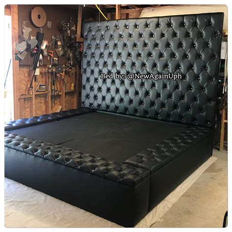 Leather bed king black PenalbaWeb.com