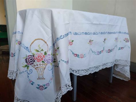 Manteles antiguos bordados a mano PenalbaWeb.com
