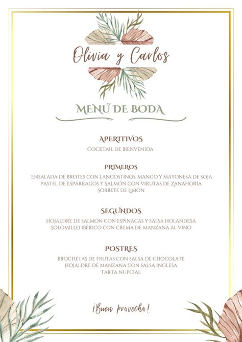 Menus de boda PenalbaWeb.com