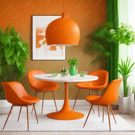 Mesa comedor naranja PenalbaWeb.com