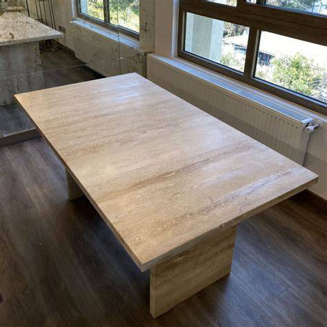Mesa marmol travertino PenalbaWeb.com
