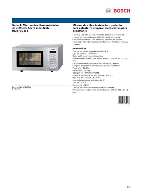 Microondas bosch hmt75g451 PenalbaWeb.com