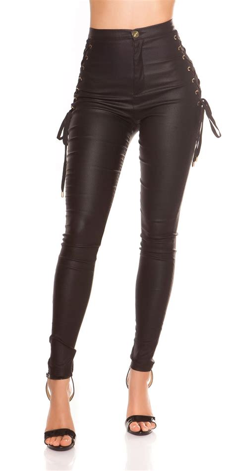 Pantalones piel cordones laterales PenalbaWeb.com