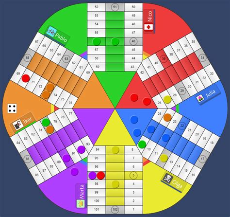 Parchis 6 jugadores PenalbaWeb.com