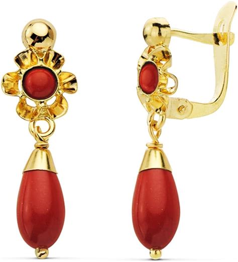 Pendientes coral nina PenalbaWeb.com