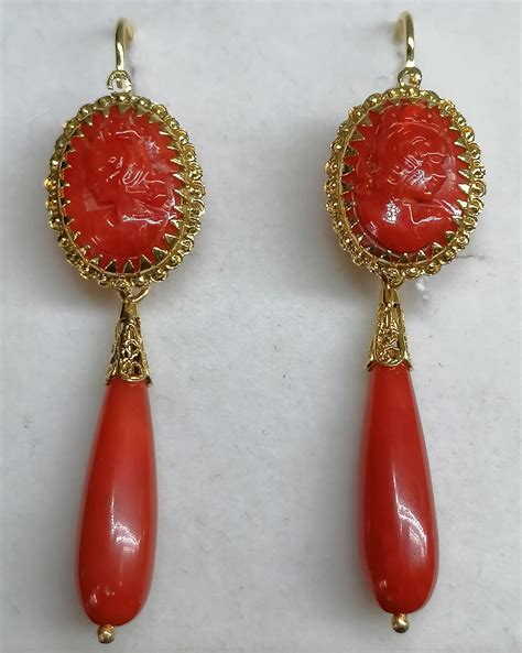 Pendientes coral oro PenalbaWeb.com