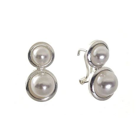 Pendientes doble perla plata PenalbaWeb.com