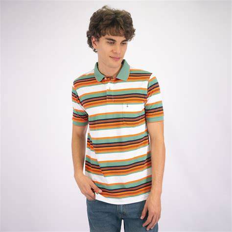 Polos rayas blanco naranja PenalbaWeb.com
