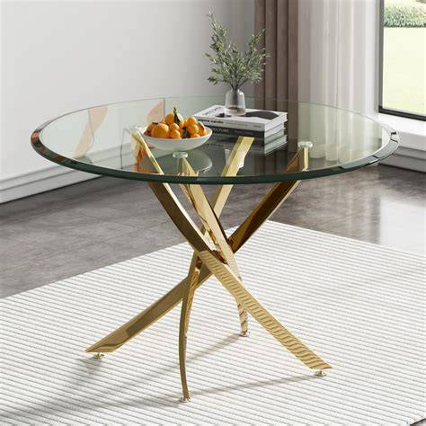 Round glass dining table PenalbaWeb.com