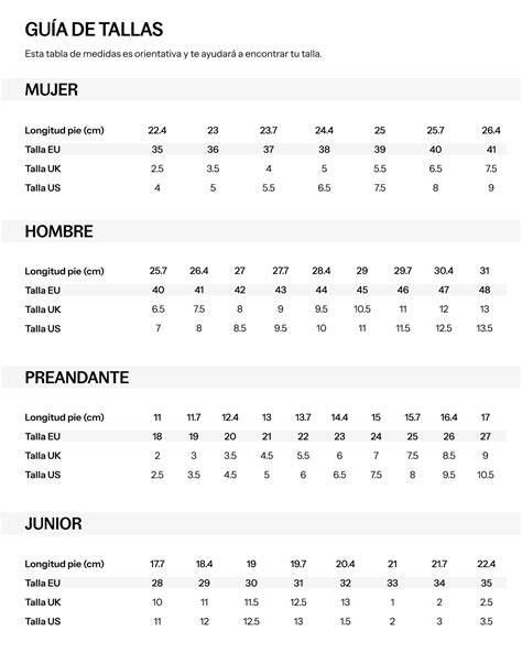 Tallas mini PenalbaWeb.com