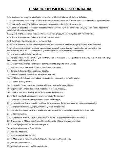 Temario oposiciones secundaria PenalbaWeb.com