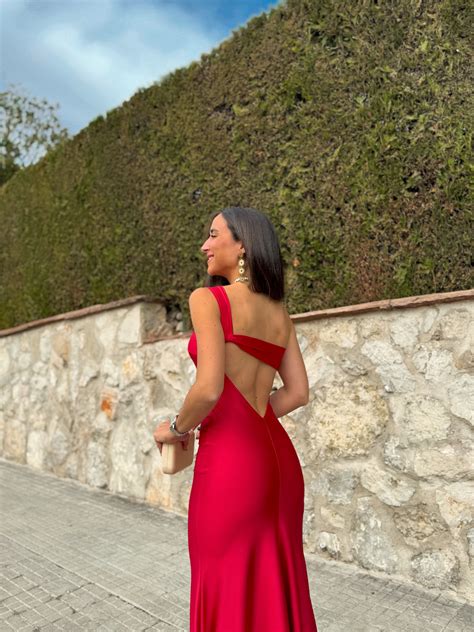 Vestidos rojo escote espalda PenalbaWeb.com