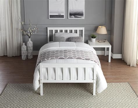 White single bed frame PenalbaWeb.com